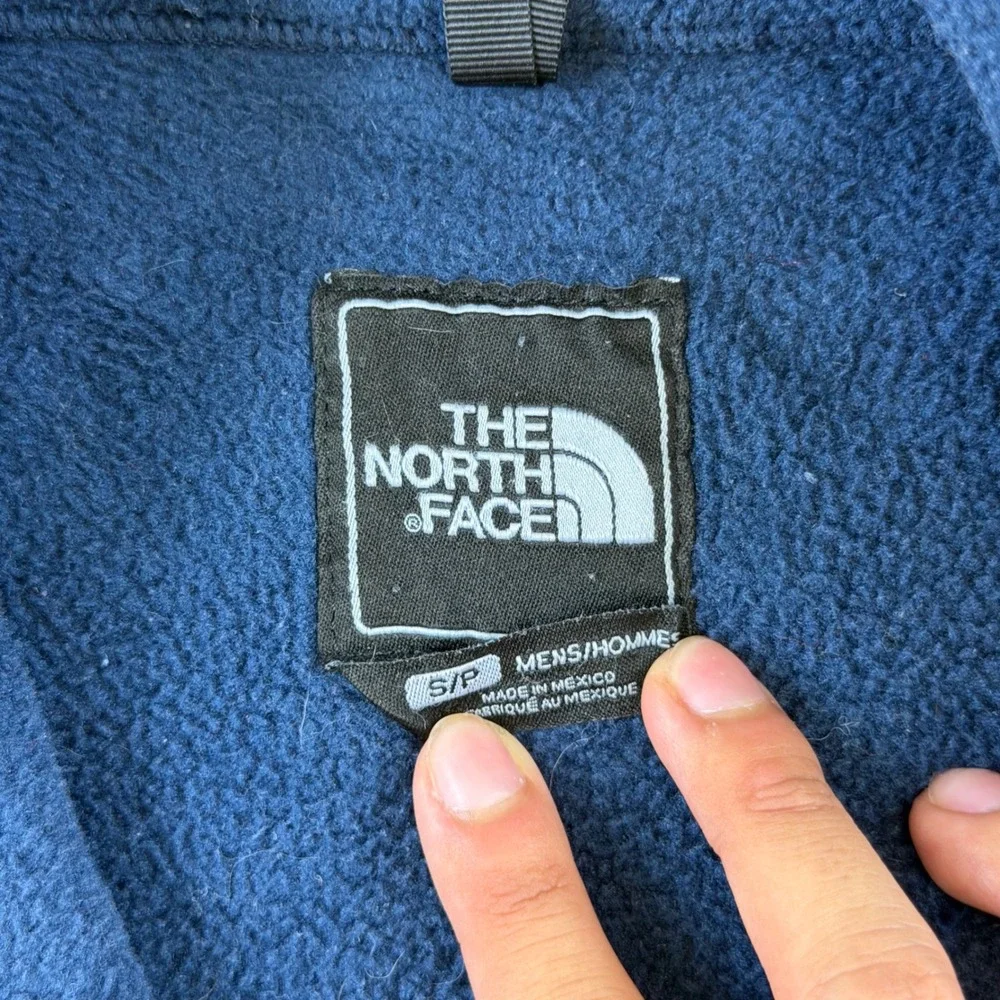 The North Face Denali Fleece Jacket Mens Small Blue Black Full Zip Pit Zips